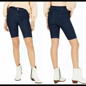 Free people rinse cobalt bermuda shorts